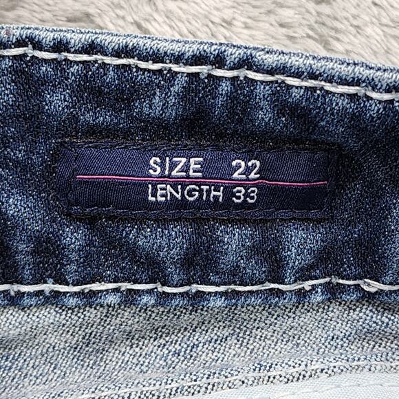 Vigoss Jeans Womens 22/33L Blue The Chelsea Low Rise Slim Boot Cut Stretch Denim - Picture 10 of 16